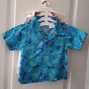 2 Hawaiian Button-up Shirts